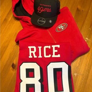 Mitchell & Ness Red Jersey with White Number